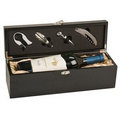 Matt Black Wine Box & Tool Gift Set